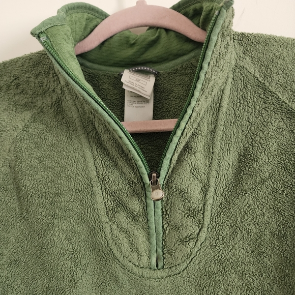 soft fuzzy green 3/4 pullover - Picture 4 of 6